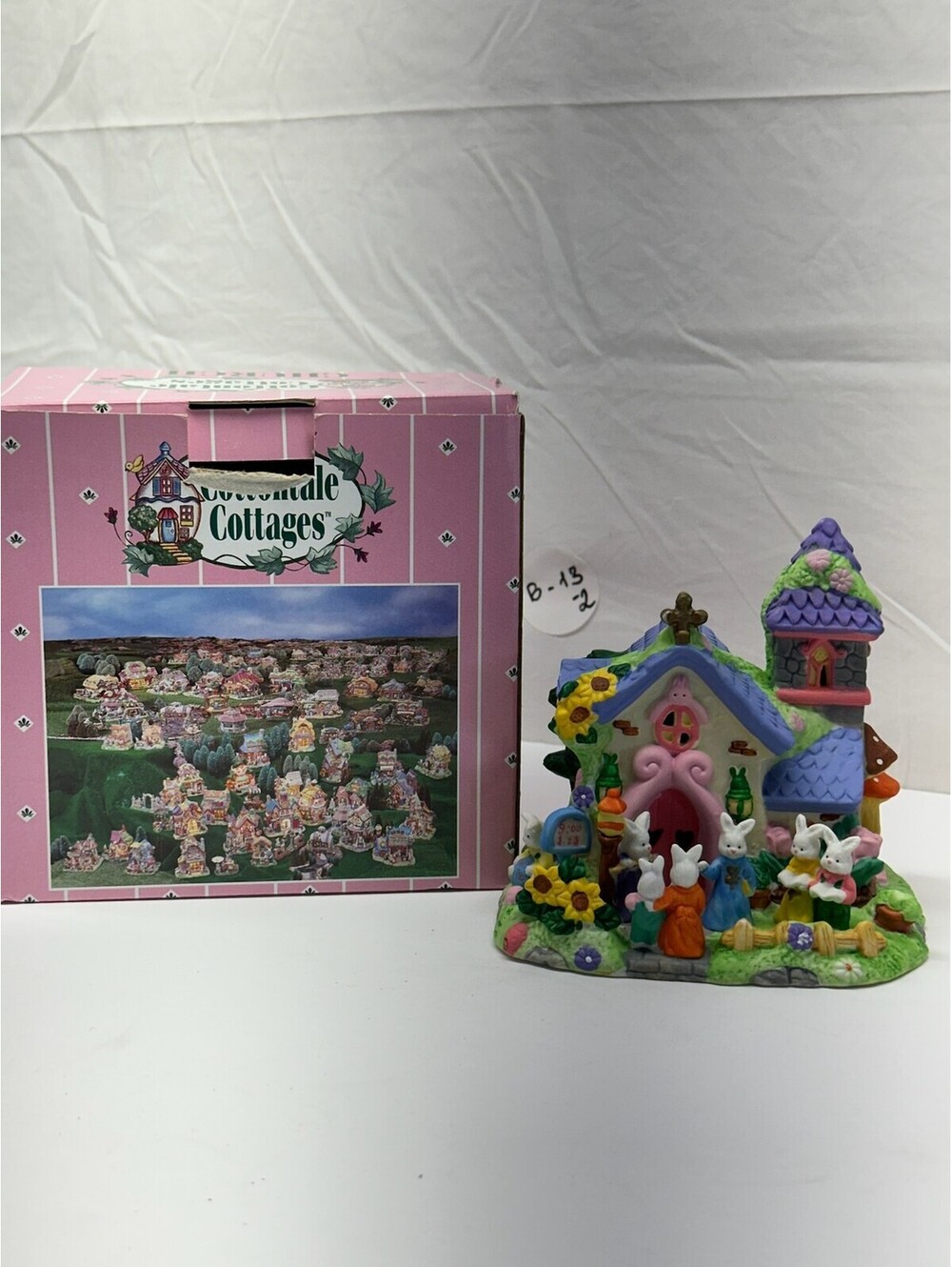 Cottontale Cottages Porcelain Church Figurine with Original Box Storage B-13-2